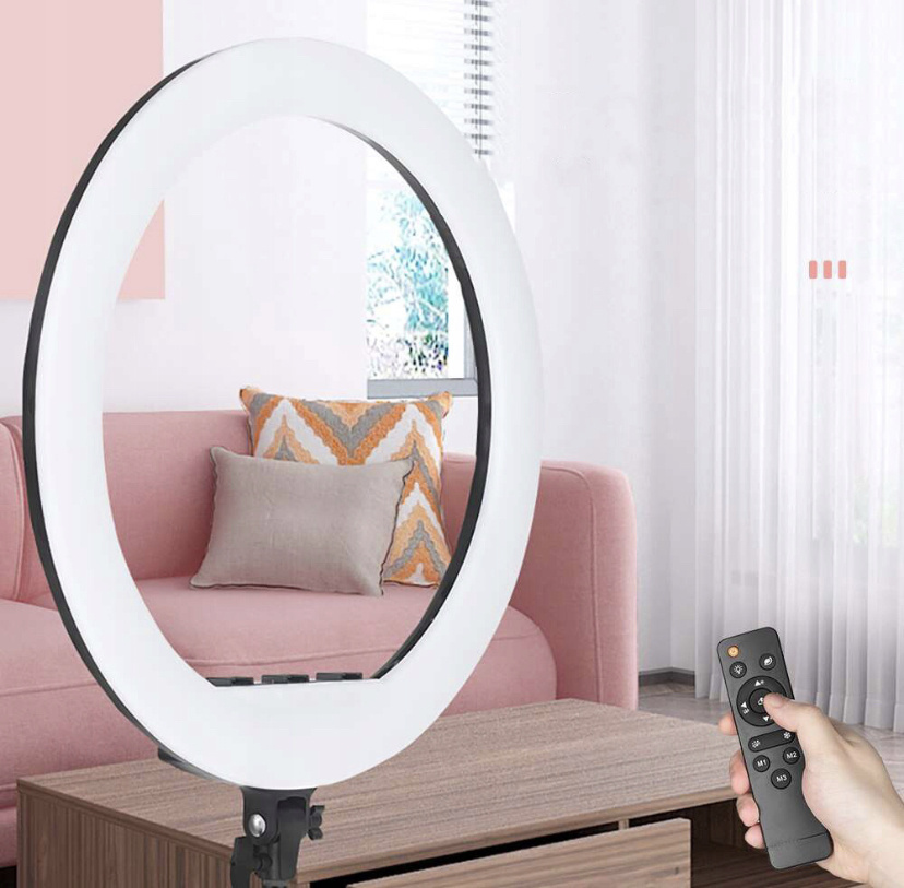 Lampa Pierścieniowa LED 150W ze Statywem 220 cm PILOT + 3 Uchwyty Lampa Pierścieniowa LED 150W ze Statywem 220 cm PILOT + 3 Uchwyty