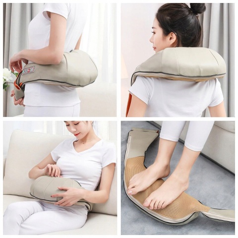 Masażer Karku Shiatsu do Pleców Ciała Szyi Podgrzewany Mocny i Wytrzymały