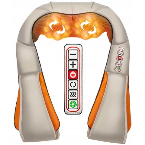 Masażer Karku Shiatsu do Pleców Ciała Szyi Podgrzewany Mocny i Wytrzymały