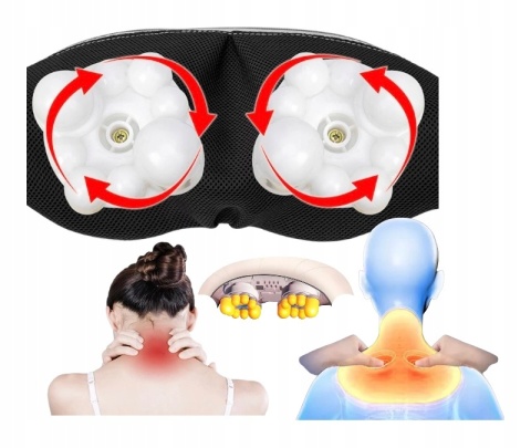 Masażer Karku Shiatsu do Pleców Ciała Szyi Podgrzewany Mocny i Wytrzymały