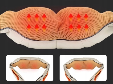 Masażer Karku Shiatsu do Pleców Ciała Szyi Podgrzewany Mocny i Wytrzymały