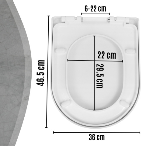 Deska Sedesowa Wolnoopadająca 0041-2 WC Twarda Wypinana Uniwersalna Mocna Klozetowa