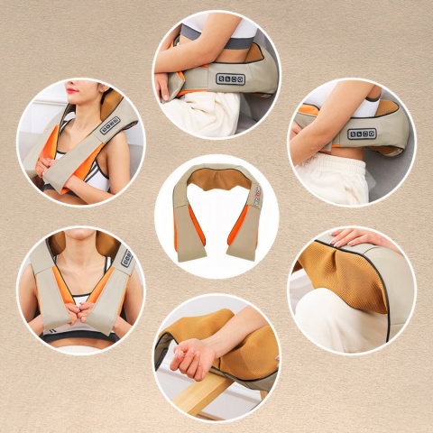 Masażer Karku Shiatsu do Pleców Ciała Szyi Podgrzewany Mocny i Wytrzymały