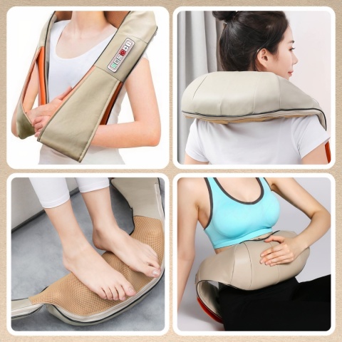 Masażer Karku Shiatsu do Pleców Ciała Szyi Podgrzewany Mocny i Wytrzymały