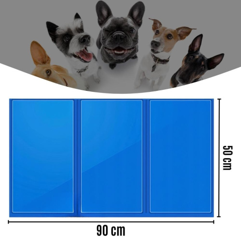 Mata Chłodząca Dla Psa Kota Duża Legowisko do domu 90x50 XXL Składana