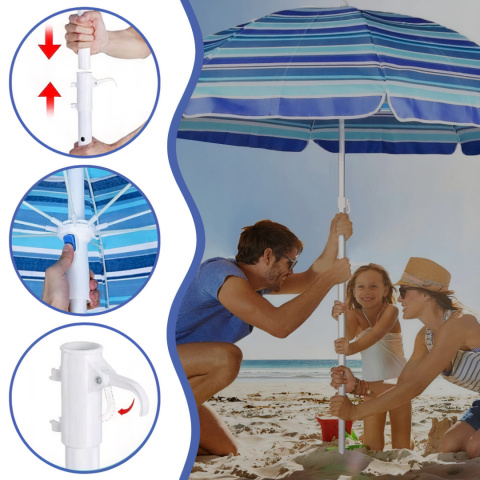 Parasol Plażowy Ogrodowy Składany Duży Składany XL Parasol Plażowy Ogrodowy Składany Duży Składany XL