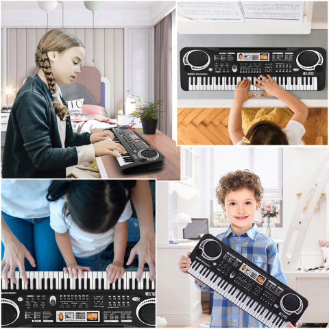 Keyboard Organy Pianino Dla Dzieci Organki Elektryczne + Mikrofon