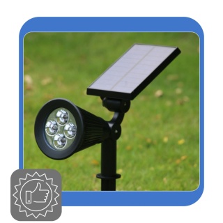 Solarna Lampa Ogrodowa 2w1 LED Wbijana w Ziemię Mocowanie na Ścianę z Regulacją 1200 mAh