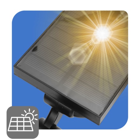 Solarna Lampa Ogrodowa 2w1 LED Wbijana w Ziemię Mocowanie na Ścianę z Regulacją 1200 mAh