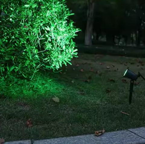 Solarna Lampa Ogrodowa RGB 2w1 LED Wbijana w Ziemię Mocowanie na Ścianę z Regulacją 1500 mAh