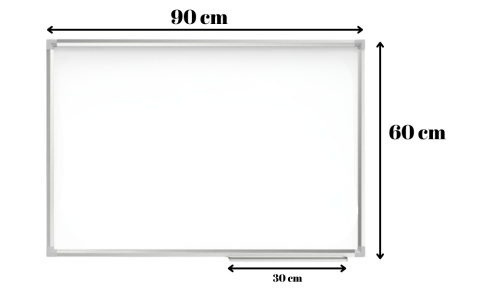 Tablica Magnetyczna Suchościeralna 90x60cm + Akcesoria Gratis Biała Rama Aluminiowa