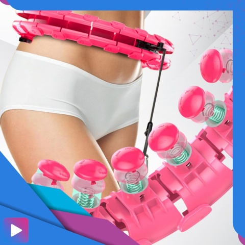 Hula Hop Odchudzające z Obciążeniem i Masażer z Wypustkami FIT