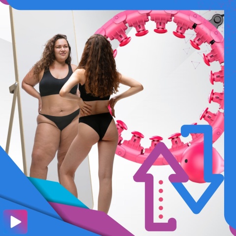 Hula Hop Odchudzające z Obciążeniem i Masażer z Wypustkami FIT