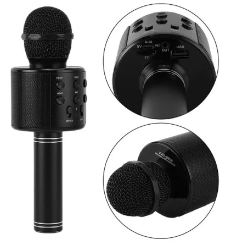 Mikrofon Karaoke Bluetooth RGB Dla Dzieci i Dorosłych