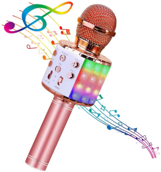 Mikrofon Karaoke Bluetooth RGB Dla Dzieci i Dorosłych