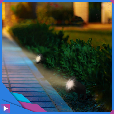 Reflektor Ogrodowy Lampa ogrodowa Wbijana Zestaw 2 sztuk + żarówki Szczelny Korpus Reflektor Ogrodowy Lampa ogrodowa Wbijana Zestaw 2 sztuk + żarówki Szczelny Korpus