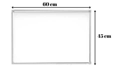 Tablica Magnetyczna na Ścianę Suchościeralna 60x45cm + Akcesoria Gratis Biała Rama Aluminiowa