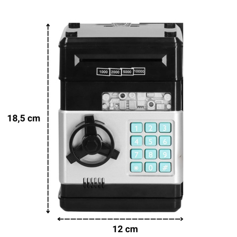 Sejf Skarbonka Dla Dzieci Zabawkowy Bankomat na Monety i Pieniądze Elektryczny PIN