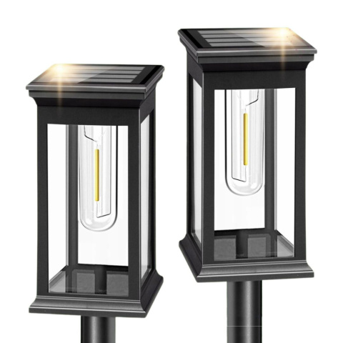 2x Lampa Solarna Ogrodowa Wbijana ASATO® - Czujnik Zmierzchu - Bateria 500 mAh - 60cm Wysoka 2x Lampa Solarna Ogrodowa Wbijana ASATO® - Czujnik Zmierzchu - Bateria 500 mAh - 60cm Wysoka