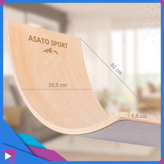 Deska Do Balansowania Montessori ASATO® Drewniana Dla Dzieci z Filcem do 200kg - CE