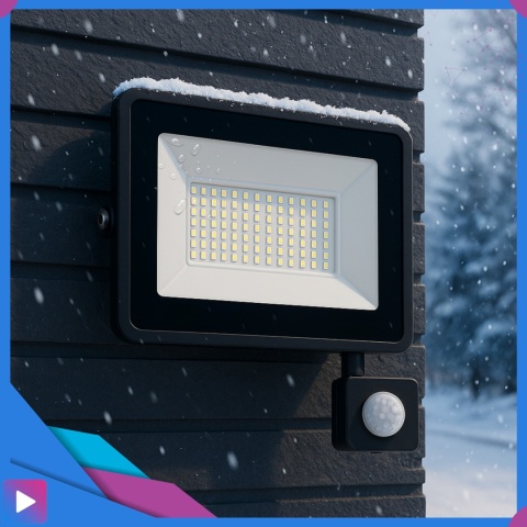 Halogen LED 100W z Czujnikiem Ruchu i Zmierzchu na Kablu Naświetlacz Zewnętrzny IP65 do Ogrodu i Elewacji ASATO® Halogen LED 100W z Czujnikiem Ruchu i Zmierzchu na Kablu Naświetlacz Zewnętrzny IP65 do Ogrodu i Elewacji ASATO®