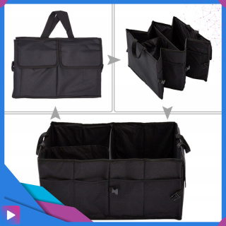 Torba Organizer Do Bagażnika do Samochodu ASATO® - 3 Przegrody Usztywniane - Składany - 54x38x25,5cm