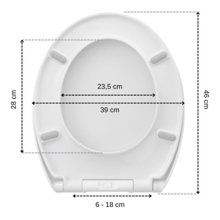 Deska Sedesowa Wolnoopadająca 126 Duroplast Uniwersalna Klapa WC Twarda