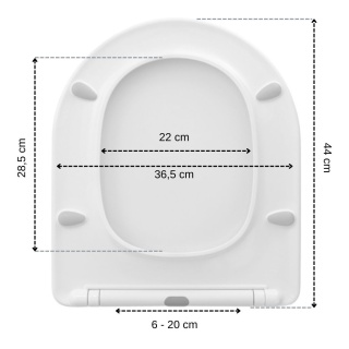 Deska Sedesowa Wolnoopadająca 163 Duroplast Uniwersalna Klapa WC Twarda