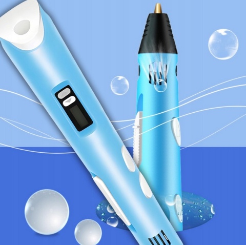 Długopis 3D dla Dzieci + Wkłady Filament 9 metrów Zestaw do Zabawy Drukarka Pen 5.0 Asato