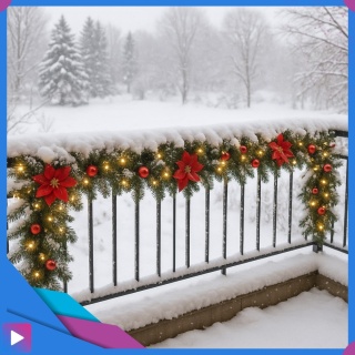 Girlanda Świąteczna z Lampkami LED 270 cm + Bombki Choinkowa Ozdobna Choinkowa Ozdoby