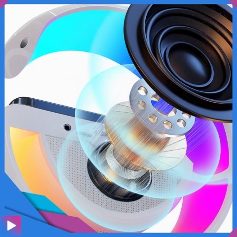 Głośnik Bluetooth Bezprzewodowy Lampa LED RGB Ładowarka QI Zegar Budzik Radio FM ASATO®