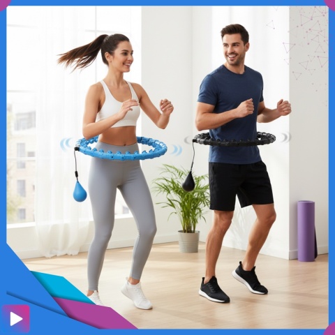 Hula Hop Odchudzające z Obciążeniem i Masażer z Wypustkami FIT