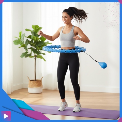 Hula Hop Odchudzające z Obciążeniem i Masażer z Wypustkami FIT