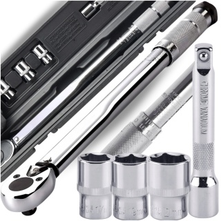 Klucz Dynamometryczny do Kół ASATO® 1/2" 28-210Nm 3 Nasadki Przedłużka Walizka Blokada Momentu ASATO®