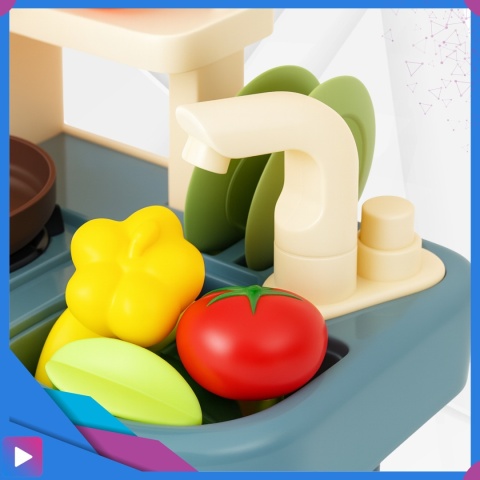 Kuchnia Dla Dzieci Interaktywna Efekty Para Kran 42 Elementy Zestaw Edukacyjny ASATO®