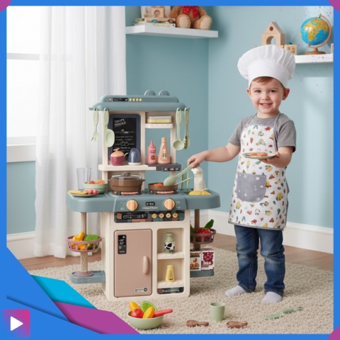 Kuchnia Dla Dzieci Interaktywna Efekty Para Kran 42 Elementy Zestaw Edukacyjny ASATO®