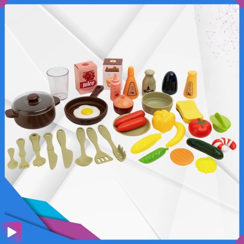 Kuchnia Dla Dzieci Interaktywna Efekty Para Kran 42 Elementy Zestaw Edukacyjny ASATO®