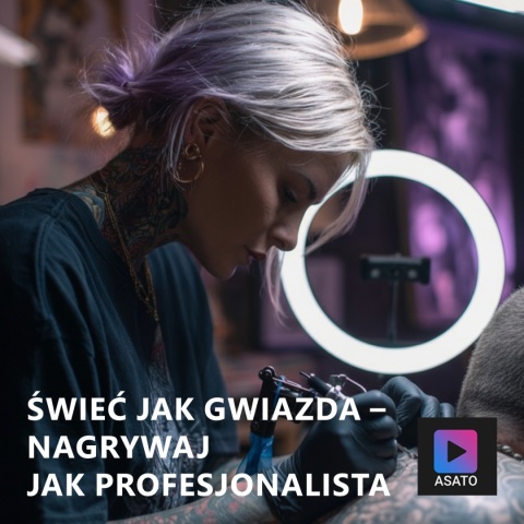 Lampa pierścieniowa LED 80W ze statywem 220 cm do telefonu LED Kosmetyczna