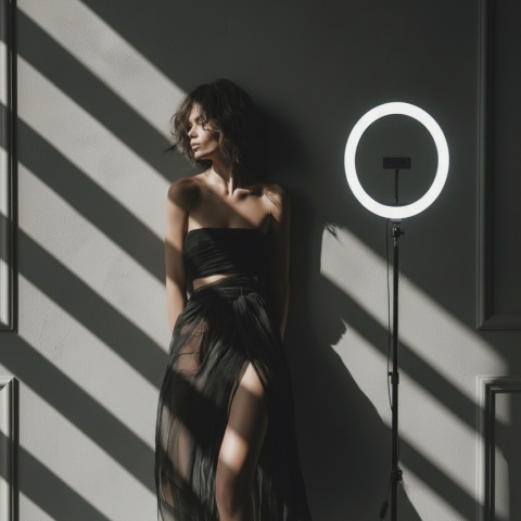 Lampa pierścieniowa LED 80W ze statywem 220 cm do telefonu LED Kosmetyczna