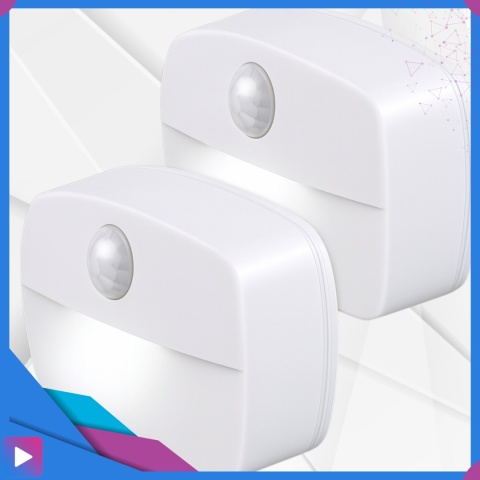 Lampka Nocna LED do Kontaktu z Czujnikiem Ruchu Ciepła Barwa Regulacja Jasności ASATO®