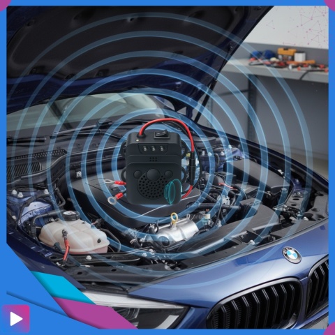 Samochodowy Odstraszacz Gryzoni Kuny Ultradźwiękowy Auto Buzzer LED z Błyskiem 12V ASATO®