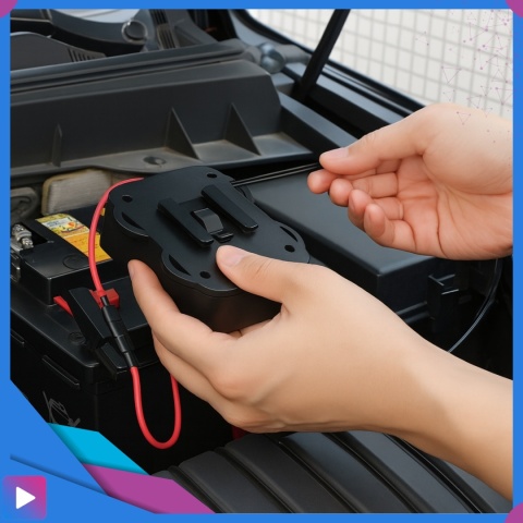 Samochodowy Odstraszacz Gryzoni Kuny Ultradźwiękowy Auto Buzzer LED z Błyskiem 12V ASATO®