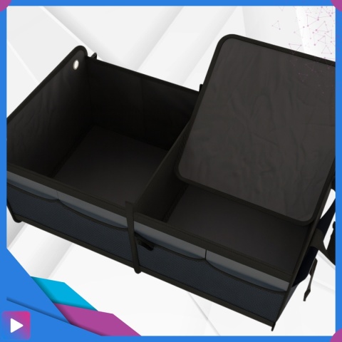 Organizer do Bagażnika Samochodu PREMIUM Składany XL Antypoślizgowy Wzmocniony z Klapą ASATO®