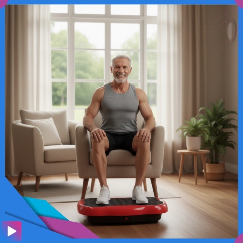 Platforma Wibracyjna z Linkami Oporowymi Bluetooth Pilot 180 Poziomów Trening Całego Ciała ASATO®