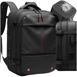 Plecak Próżniowy do Samolotu z Pompką Kompresyjny 49x32x15 Zamek TSA USB Wodoodporny 60L na Laptop 17" ASATO®