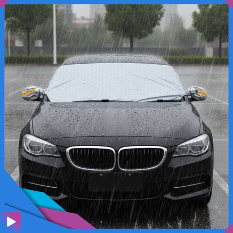 Mata Antyszronowa na Szybę z Osłonami Lusterek Magnesy Osłona Mata Całoroczna Zima/Lato ASATO®