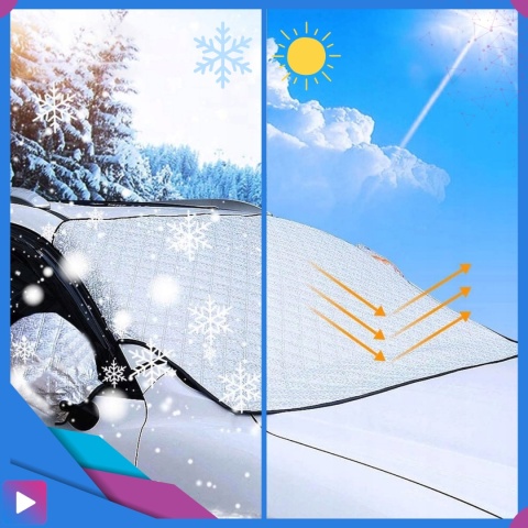 Mata Antyszronowa na Szybę z Osłonami Lusterek Magnesy Osłona Mata Całoroczna Zima/Lato ASATO®