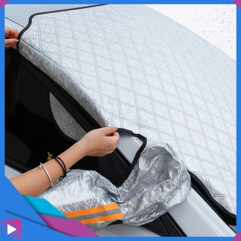 Mata Antyszronowa na Szybę z Osłonami Lusterek Magnesy Osłona Mata Całoroczna Zima/Lato ASATO®