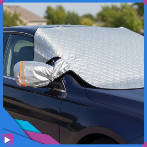 Mata Antyszronowa na Szybę z Osłonami Lusterek Magnesy Osłona Mata Całoroczna Zima/Lato ASATO®