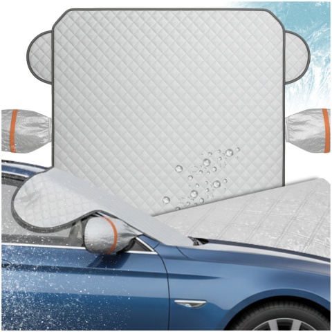 Mata Antyszronowa na Szybę z Osłonami Lusterek Magnesy Osłona Mata Całoroczna Zima/Lato ASATO®